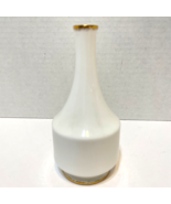 Vintage Royal Albert Small Bone China Bud Vase White Gold Trim 5&quot; Tall E... - £17.96 GBP