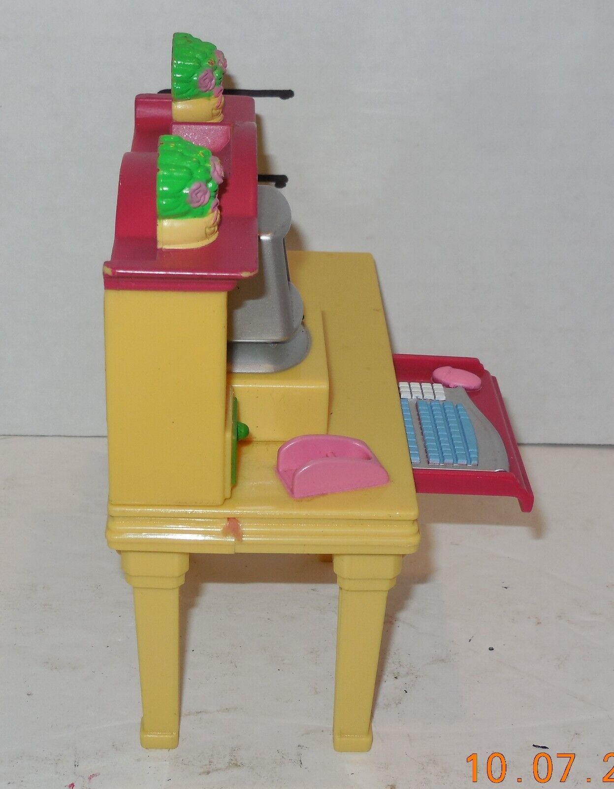 LOVING FAMILY DOLLHOUSE FISHER PRICE HOME OFFICE COMPUTER DESK Pull-out Keyboard Item image 4