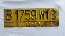 1 Pc Used Original Collectible License Car Plate B 1759 WTB Indonesia 2015 - £47.40 GBP