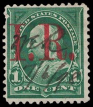 US REVENUE Stamp - #R154 Overprint, 1c J22 - £1.17 GBP