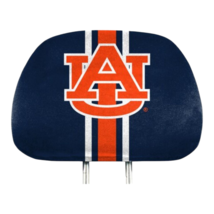 Auburn Tigers NCAA Printed 2-Piece Headrest Cover Set Navy Blue / Orange - $29.69