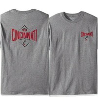 Cincinnati Bearcats Champion Adult Mens Short Sleeve T-Shirt Grey 2 Sided Size L - £12.38 GBP