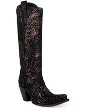 Corral Women&#39;s Floral Snip Toe Tall Western Boots - £141.79 GBP