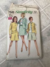 Vintage Simplicity #7545 Pattern For Misses Size 10 Jacket, Skirt &amp; Pant... - $11.88