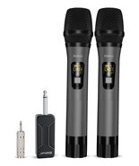 Wireless Microphone,  UHF Metal Dual Handheld Cordless Dynamic Mic Syste... - £63.85 GBP