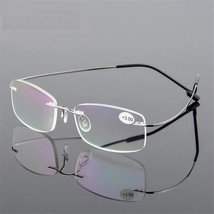 Gafas De Lectura Presbicia Sin Montura Dioptrías Marco Acero Inoxidable Hombres - £23.16 GBP