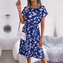 Dress Women Blue Leaf M - £16.02 GBP