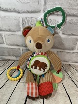 Eric Carle Brown Bar plush teddy baby hanging mirror ABC ring toy Kids Preferred - £5.53 GBP