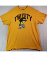 Looney Tunes T Shirt Unisex Large Gold Knit Cotton Short Sleeve Crew Nec... - $25.08 CAD