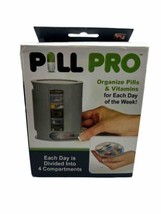 Pill Pro 7 Day Weekly Organizer  Morning Noon Eve Bed Medication New Dam... - £10.86 GBP