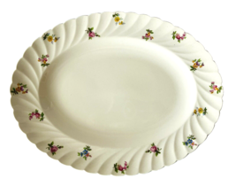 Royal Staffordshire FLORAL DIMITY Porcelain Oval Platter 11.75&quot; x 9.25&quot; ... - $19.34