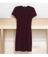 Andrew Marc New York burgundy puff shoulder sheath dress Women’s Size 10 - $35.37