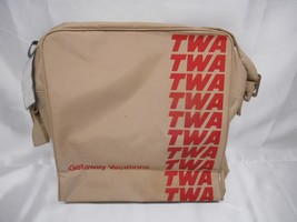Old Vtg Twa Airlines Travel Bag Carryon Suitcase Advertising Trans World Airline - £22.94 GBP