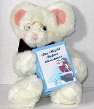 Russ Berrie Winter White Mouse Stuffed Animal TIC-TOC Night before Christmas - £21.07 GBP