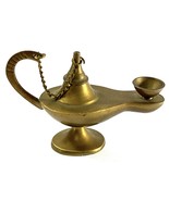 Vintage Aladdin Etched Brass Genie Lamp Incense Burner 4&quot; - $277.49 MXN