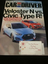 Car And Driver Auto Magazine December 2018 Veloster N Civic Type R Brand New - £7.85 GBP