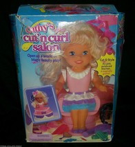Vintage 1994 Cathy's Cut N Curl Salon Tyco Doll In Original Box Toy Cathys Cut'n - $56.05