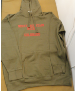 EUC K2 APPAREL ROCKY MOUNTAIN HIGH COLORADO ARMY PULLOVER GREEN HOODIE X... - $31.49
