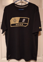 Nike Shirt Adult Large New Orleans Saints Drew Brees Dri Fit Football NFL Mens - £12.40 GBP