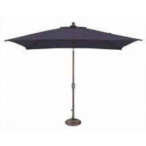 6 x 10 ft. Rectangle Push Button Tilt Market Umbrella Navy - $472.21