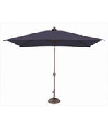 6 x 10 ft. Rectangle Push Button Tilt Market Umbrella Navy - $645.84 CAD