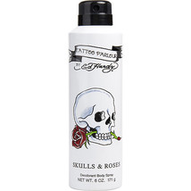 Ed Hardy Skulls &amp; Roses By Christian Audigier Deodorant Spray 6 Oz - £9.62 GBP