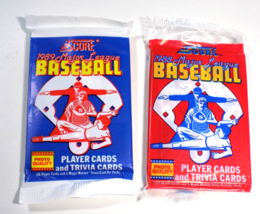 Score 1988 &amp; 1989 MLB  Wax Packs - 1 Lot of 2 - Player &amp; Trivia Cards - $6.92