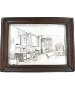 Vintage 1986 Herb Leippe Framed Sketch Print Grandma’s House 9x12” - $16.37 CAD