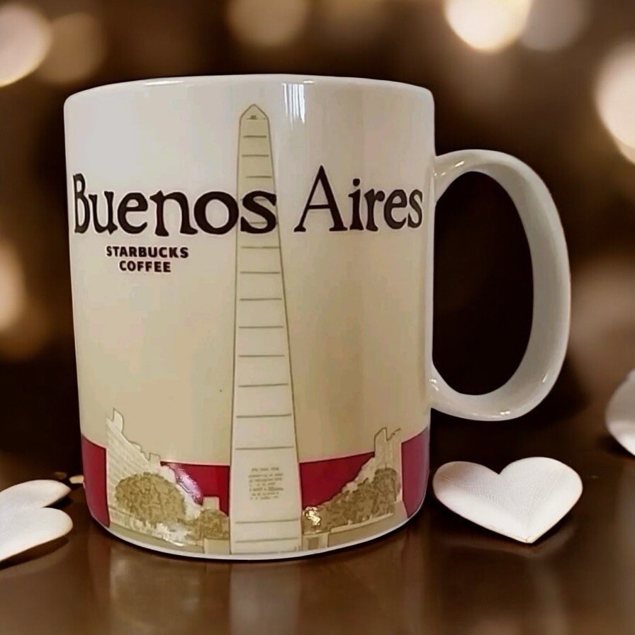 Starbucks 2015 BUENOS AIRES Global Collection 16 Oz Coffee Mug Discontin... - $36.62