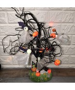 AVON Glowing Fiber Optic 18&quot; Halloween Tree Bats Jack o lanterns Optics Vtg - £39.54 GBP