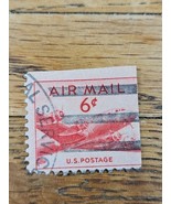 US Stamp US Air Mail 6c Used C39 Bar Circle Cancel - $0.99