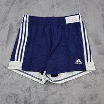 Adidas Shorts Womens S Blue Three Striped Pull On Active Fitness Sports ... - £17.90 GBP