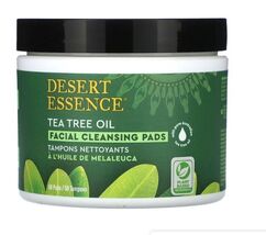 Desert Essence Tea Tree Oil Facial Cleansing Pads Acne Oil Control 50 Pads - $7.40