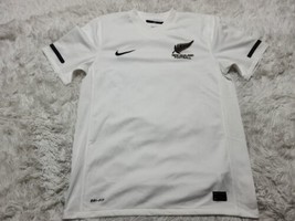 Authentic New Zealand Home Football Soccer Jersey Shirt Top Nike M All Whites - £58.05 GBP