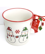 Coffee Mug Lang Snowmen Holding Hands 20oz. Christmas Holiday.  So Cute!!! - $25.65 CAD