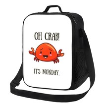 OH CRAB IT&#39;S MONDAY Lunch Bag - £17.94 GBP