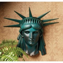 19&quot; Statue of Liberty Head Mask Wall Sculpture Replica Reproduction - £117.91 GBP