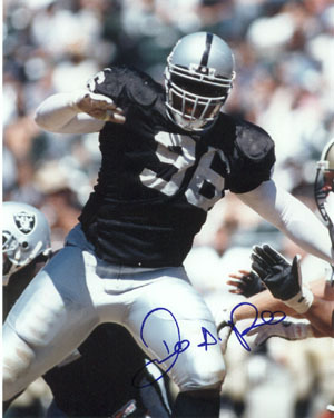 Primary image for Darrell Russell signed Oakland Raiders 8x10 Photo minor ding