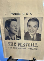 Playbills Broadway Show In Side the U.S.A. Beverlee Bozeman Majestic 1/3... - £21.98 GBP