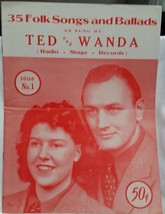 TED &amp; WANDA / ORIGINAL 1946 SONG FOLIO / SOUVENIR PROGRAM - VG CONDITION - £15.67 GBP