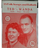 TED &amp; WANDA / ORIGINAL 1946 SONG FOLIO / SOUVENIR PROGRAM - VG CONDITION - £15.72 GBP