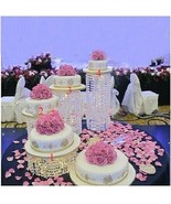 4pc. Crystal Wedding Party Cake Stand Decoration Set w/ LED Lights - £298.12 GBP