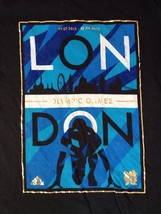 London Olympics Games 2012 Adidas Blue Metallic Gold Black Cotton T-shirt S - £28.81 GBP