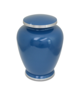Large/Adult 200 Cubic Inch Aluminum Thera Bright Blue Funeral Cremation Urn - $2,742.13 MXN