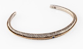 William Henry Argento Sterling E 18k Oro Rosa Tudor Rosa Bracciale a Polsino - £592.03 GBP