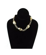 ANNE KLEIN AK Gold Tone Leaf Chain Necklace Signed EUC - £15.28 GBP