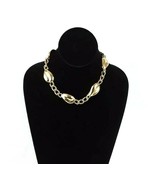 ANNE KLEIN AK Gold Tone Leaf Chain Necklace Signed EUC - $19.42