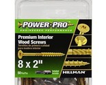Hillman 42470 Power Pro Premium Interior Wood Screws #8 x 2&quot;, 50-Pack - $18.37
