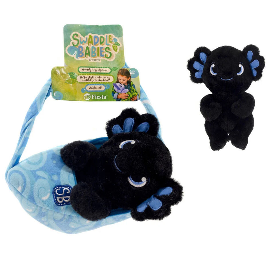 Black Axolotl Swaddle Babies Plush Toy Keepsake &amp; Baby Sling Carrier. New - $29.39