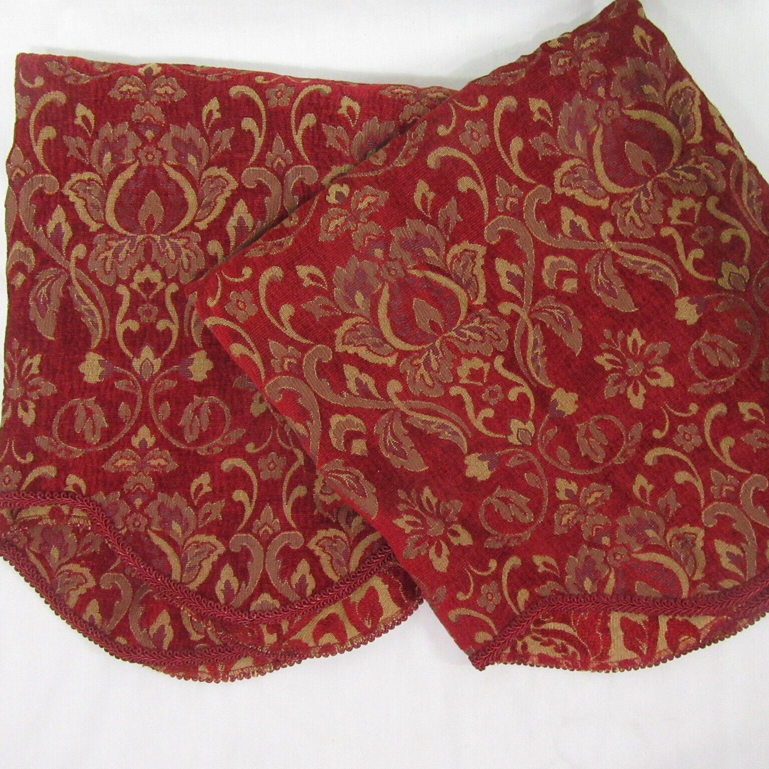 Primary image for Regal Home JCP Floral Red Multi Chenille 2-PC Scalloped Valances